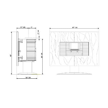 Invicta® Gaya Ardoise Cast Iron Modern Wood Burning Fireplace