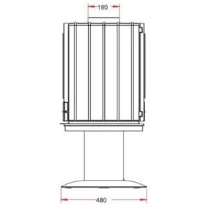 Invicta® Nelson Two Sided Glass 36" Cast Iron Wood Burning Stove Fireplace- Double sided see through Wood Stove