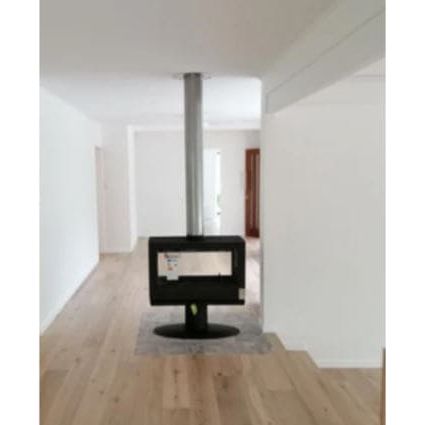 Invicta® Nelson Two Sided Glass 36" Cast Iron Wood Burning Stove Fireplace- Double sided see through Wood Stove SAMPLE PHOTO