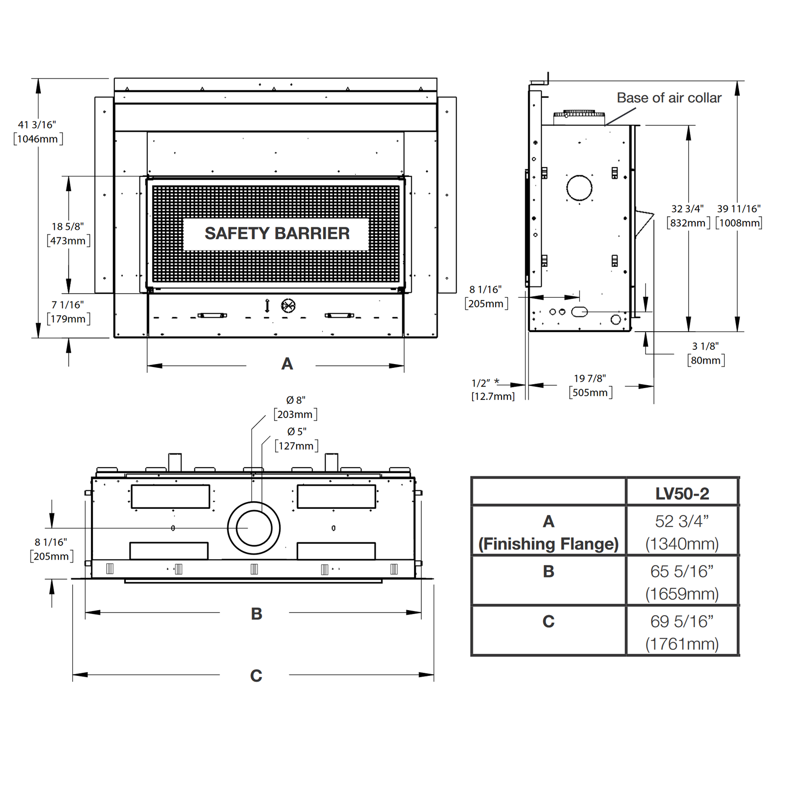 Napoleon Vector 50 LV50 Linear Direct-Vent Gas Fireplace - LV50_test_N-2