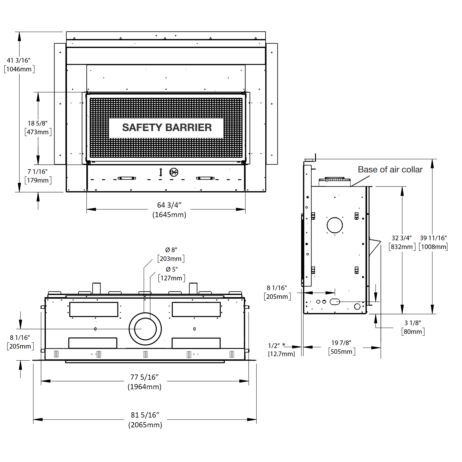 Napoleon Vector 62 Linear Direct-Vent Gas Fireplace - LV62N