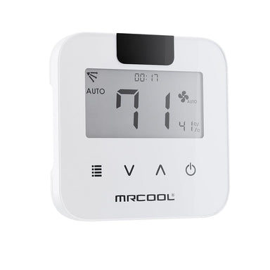 MRCOOL Bluetooth Mini-Stat Thermostat for Ductless Mini Split in White, MTSK02 FRONT SIDE