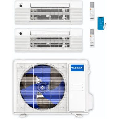 MRCOOL DIY Mini Split - 21,000 BTU 2 Zone Ductless Air Conditioner and Heat Pump, DIY-B-218HP0912 COMPLETE SET