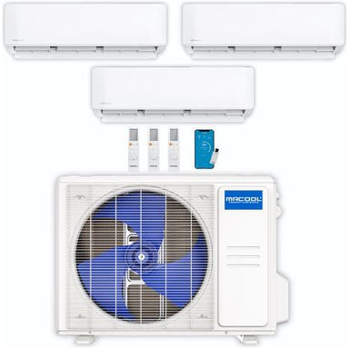 MRCOOL D IY Mini Split - 30,000 BTU 3 Zone Ductless Air Conditioner and Heat Pump, DIY-B-327HP090912 COMPLETE SET