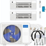 MRCOOL DIY Mini Split - 36,000 BTU 2 Zone Ceiling Cassette Ductless Air Conditioner and Heat Pump with 16 ft. Install Kit, DIYM236HPC01C00