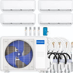 MRCOOL DIY Mini Split - 36,000 BTU 4 Zone Ductless Air Conditioner and Heat Pump with 35 ft. Install Kit, DIYM436HPW00C140