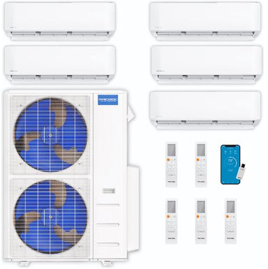 MRCOOL DIY Mini Split - 39,000 BTU 3 Zone Ductless Air Conditioner and Heat Pump, DIY-B-348HP091218 COMPLETE SET