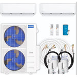 MRCOOL DIY Mini Split - 42,000 BTU 2 Zone Ductless Air Conditioner and Heat Pump with 16 ft. Install Kit, DIYM248HPW00C00