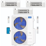 MRCOOL DIY Mini Split - 42,000 BTU 3 Zone Ceiling Cassette Ductless Air Conditioner and Heat Pump, DIY-BC-348HP121218