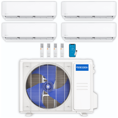 MRCOOL DIY Mini Split - 42,000 BTU 4 Zone Ductless Air Conditioner and Heat Pump, DIY-B-436HP09091212 COMPLETE SET