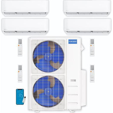 MRCOOL DIY Mini Split - 42,000 BTU 4 Zone Ductless Air Conditioner and Heat Pump, DIY-B-448HP09091212 COMPLETE SET