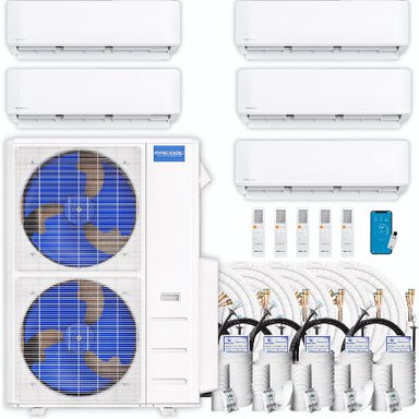 MRCOOL DIY Mini Split - 45,000 BTU 5 Zone Ductless Air Conditioner and Heat Pump with 35 ft. Install Kit, DIYM548HPW00C336 COMPLETE SET