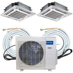 MRCOOL Olympus Mini Split - 24,000 BTU 2 Zone Ductless Ceiling Cassette Air Conditioner And Heat Pump With 25 Ft. Flared Lineset, OLY27-C-2-12-25