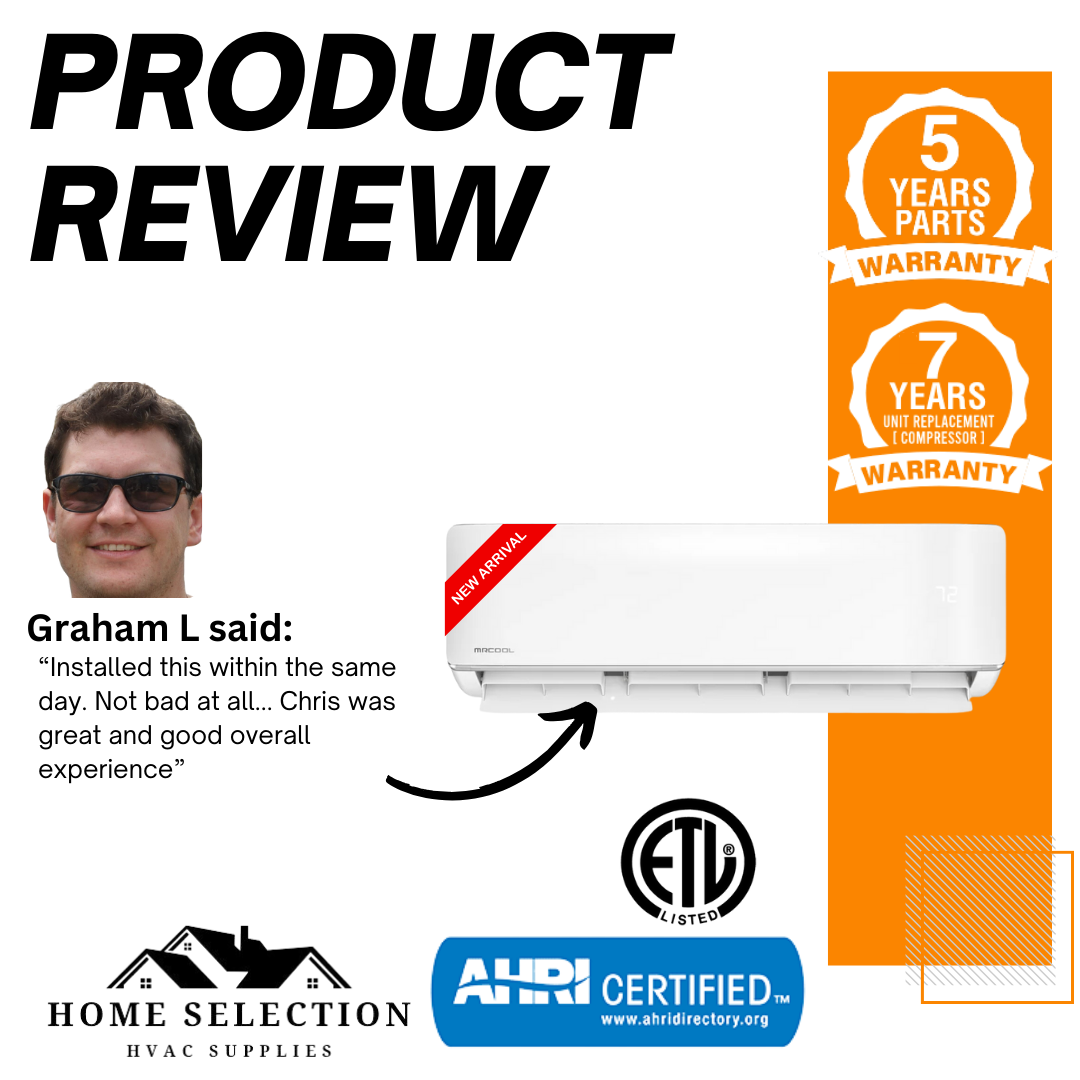 MRCOOL DIY® 5th Gen E Star 18,000 BTU Single Zone Mini Split Complete System with 25ft. Line Set 230V, DIY-18-HP-WM-230D25-O product review