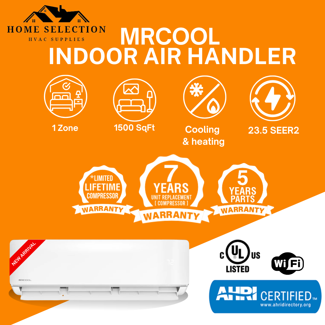 MRCOOL DIY® 5th Gen E Star 36,000 BTU Single Zone Mini Split Complete System with 25ft. Line Set 230V, DIY-36-HP-WM-230D25-O mrcool indoor air handler