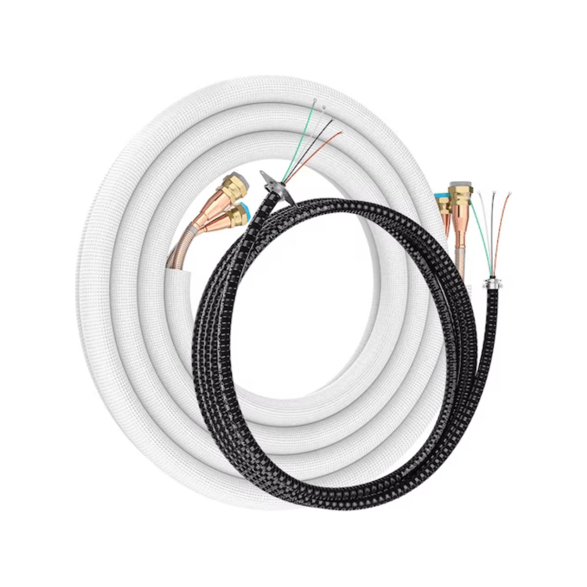 MRCOOL DIY Mini Split - 21,000 BTU 2 Zone Ductless Air Conditioner and Heat Pump with 16 ft. Install Kit, DIYM218HPW01C00 WIRES