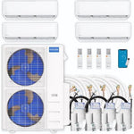 MRCOOL DIY Mini Split - 51,000 BTU 4 Zone Ductless Air Conditioner and Heat Pump with 16 ft. Install Kit, DIYM448HPW08C00