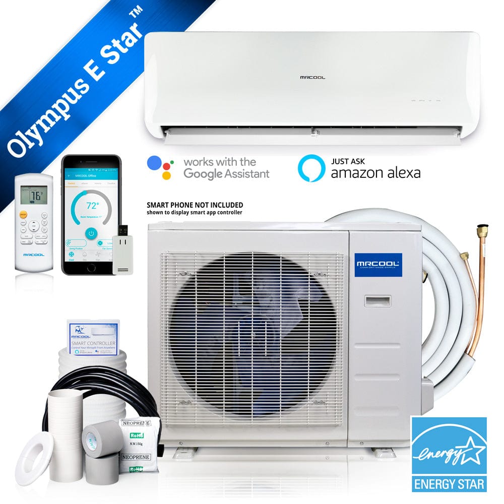 MRCOOL Olympus ENERGY STAR 24,000 BTU 2 Ton Ductless Mini Split Air Conditioner and Heat Pump Condenser, O-ES-24-HP-C-230 COMPLETE SET