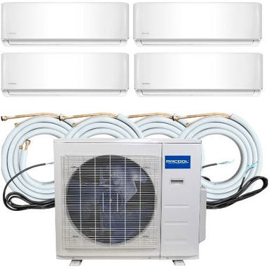 MRCOOL Olympus Mini Split - 36K BTU 4 Zone Ductless Air Conditioner and Heat Pump With 25 ft. Flared Lineset, OLY36-W-4-09-25 COMPLETE SET
