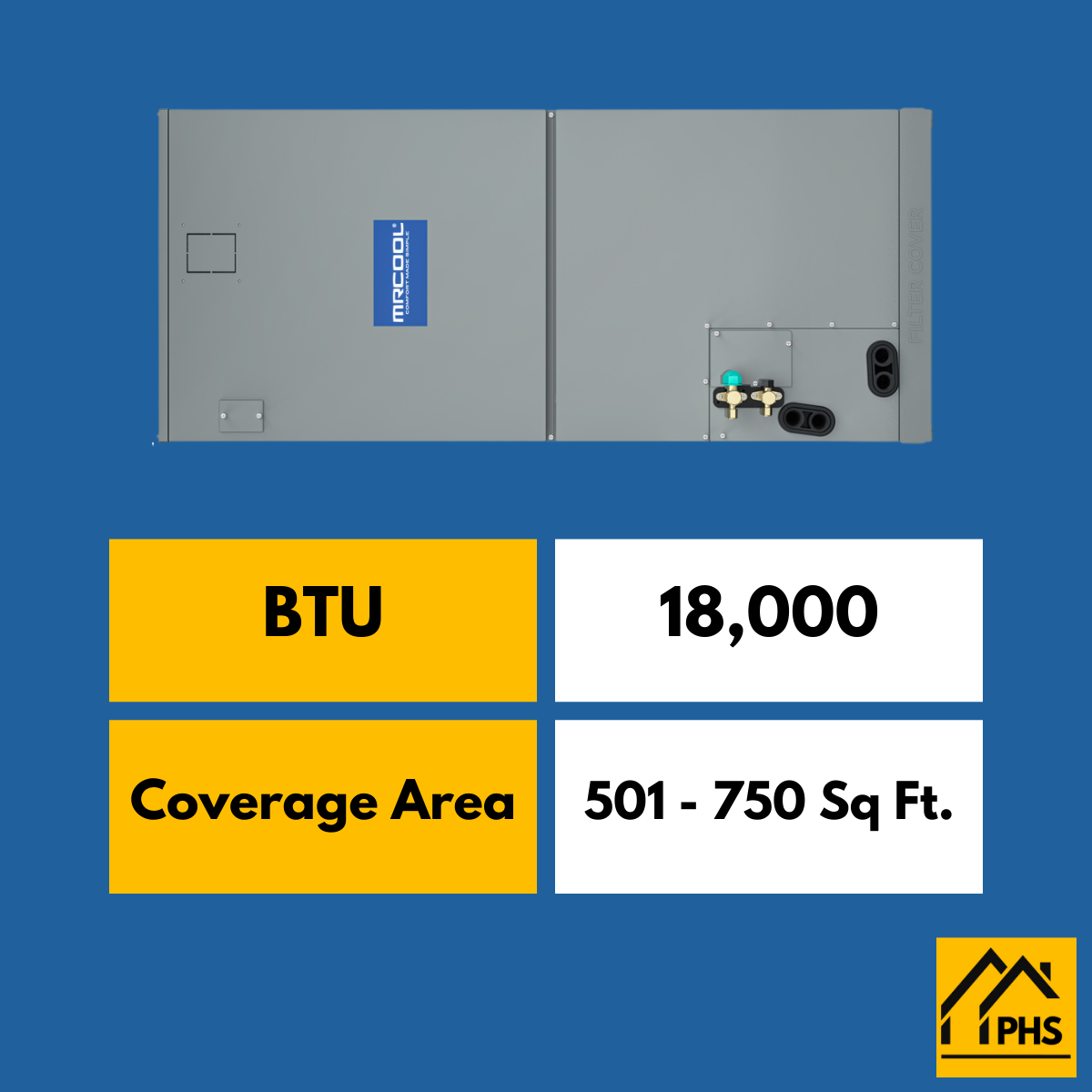 MRCOOL VersaPro® 2nd Gen 18K BTU 1.5 Ton 18.8 SEER2 Central Ducted Heat Pump Split System, MVP-18-HP-230A00-O