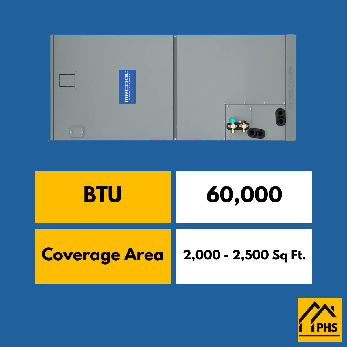 MRCOOL VersaPro® 2nd Gen 60K BTU 5 Ton 15.2 SEER2 Central Ducted Heat Pump Split System, MVP-60-HP-230A00-O