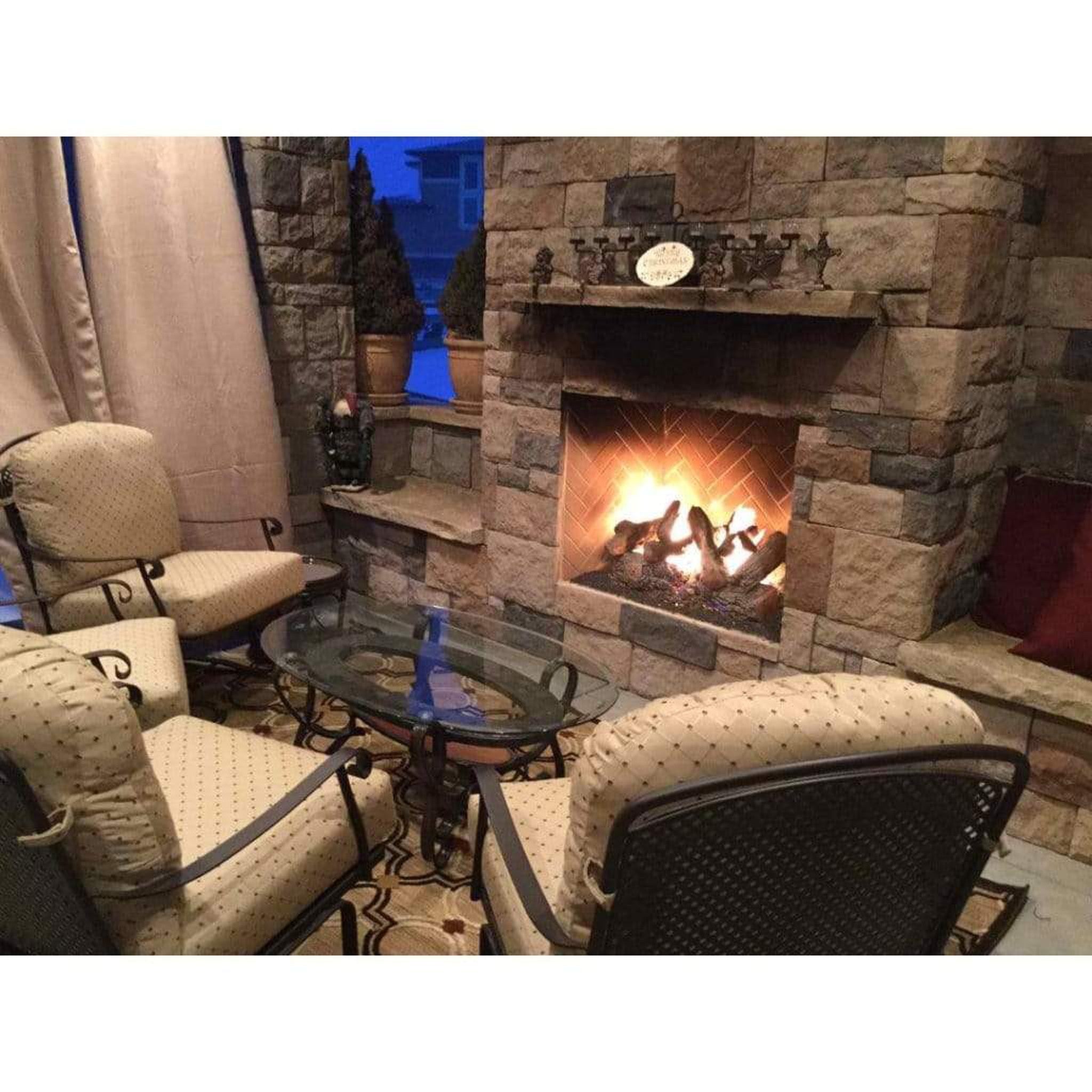 Mason-Lite 44" Pre-Cast Masonry Firebox Kit for 12" Class A UL103 Chimney System with Height Kit SAMPLE PHOTO