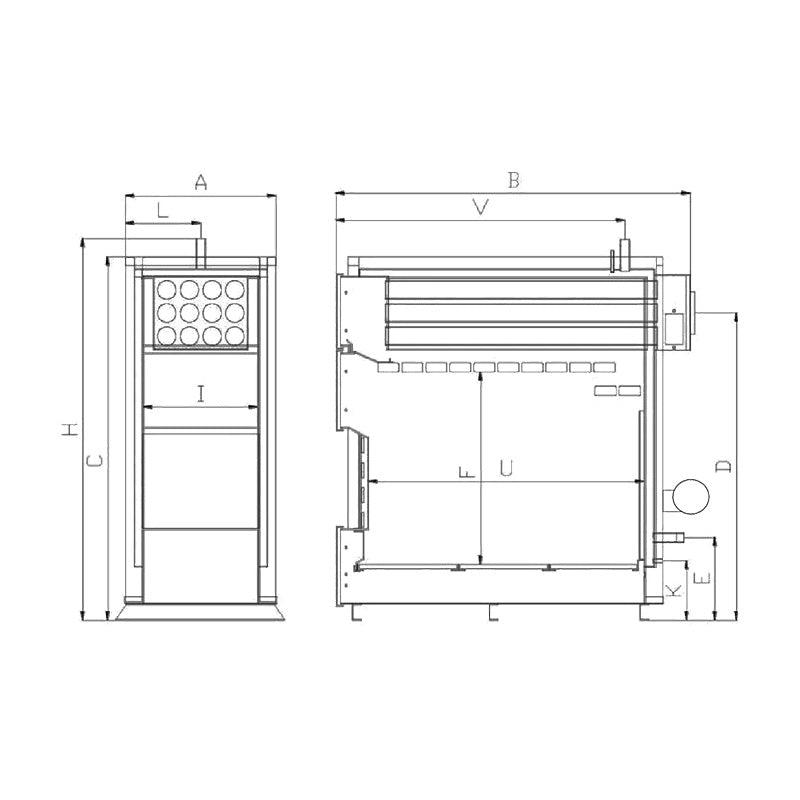 UNI 150 wood boiler, 500K BTU