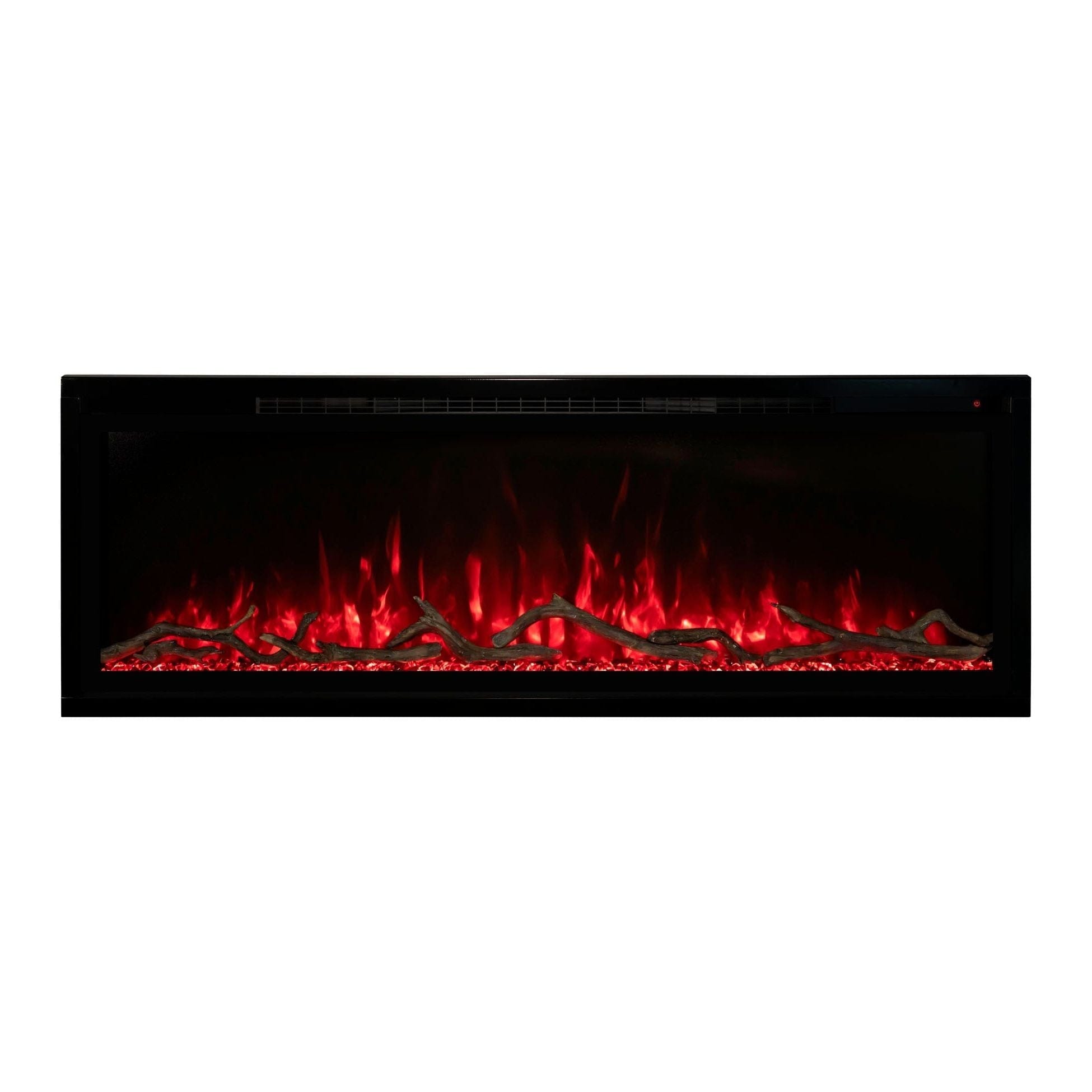 Modern Flames Allwood Wall System in Weathered Walnut | 60'' Spectrum Slimline Electric Fireplace COLOR OPTION