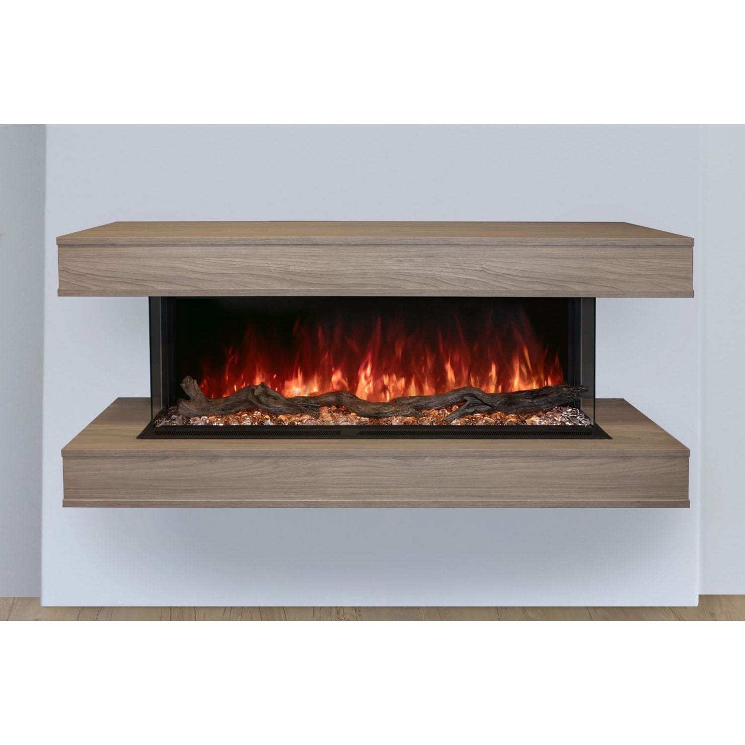 Modern Flames Landscape Pro 58'' Electric Fireplace Wall Mount Studio Suite | Coastal Sand FRONT VIEW