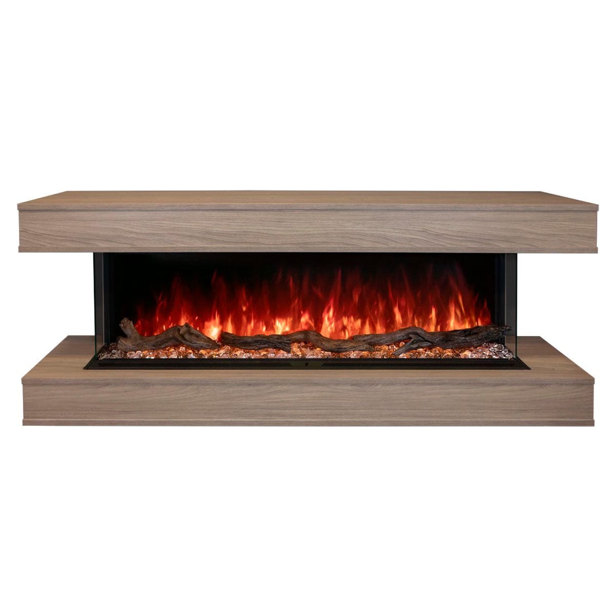 Modern Flames Landscape Pro 58'' Electric Fireplace Wall Mount Studio Suite | Coastal Sand FRONT VIEW