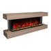 Modern Flames Landscape Pro 58'' Electric Fireplace Wall Mount Studio Suite | Coastal Sand FRONT AND SIDE VIEW