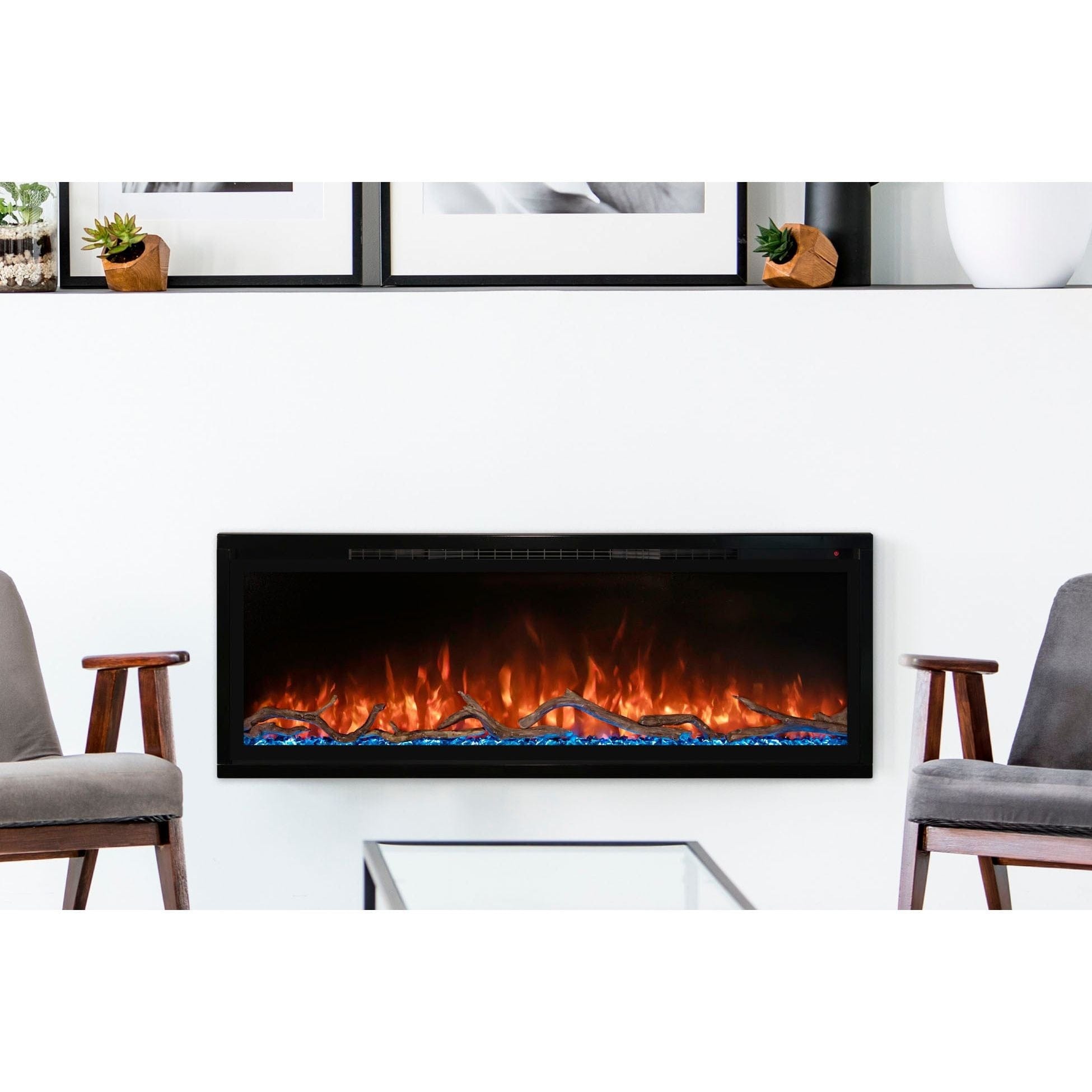 Modern Flames Spectrum Slimline 100'' Wall Mount / Recessed Linear Electric Fireplace SAMPLE PHOTO