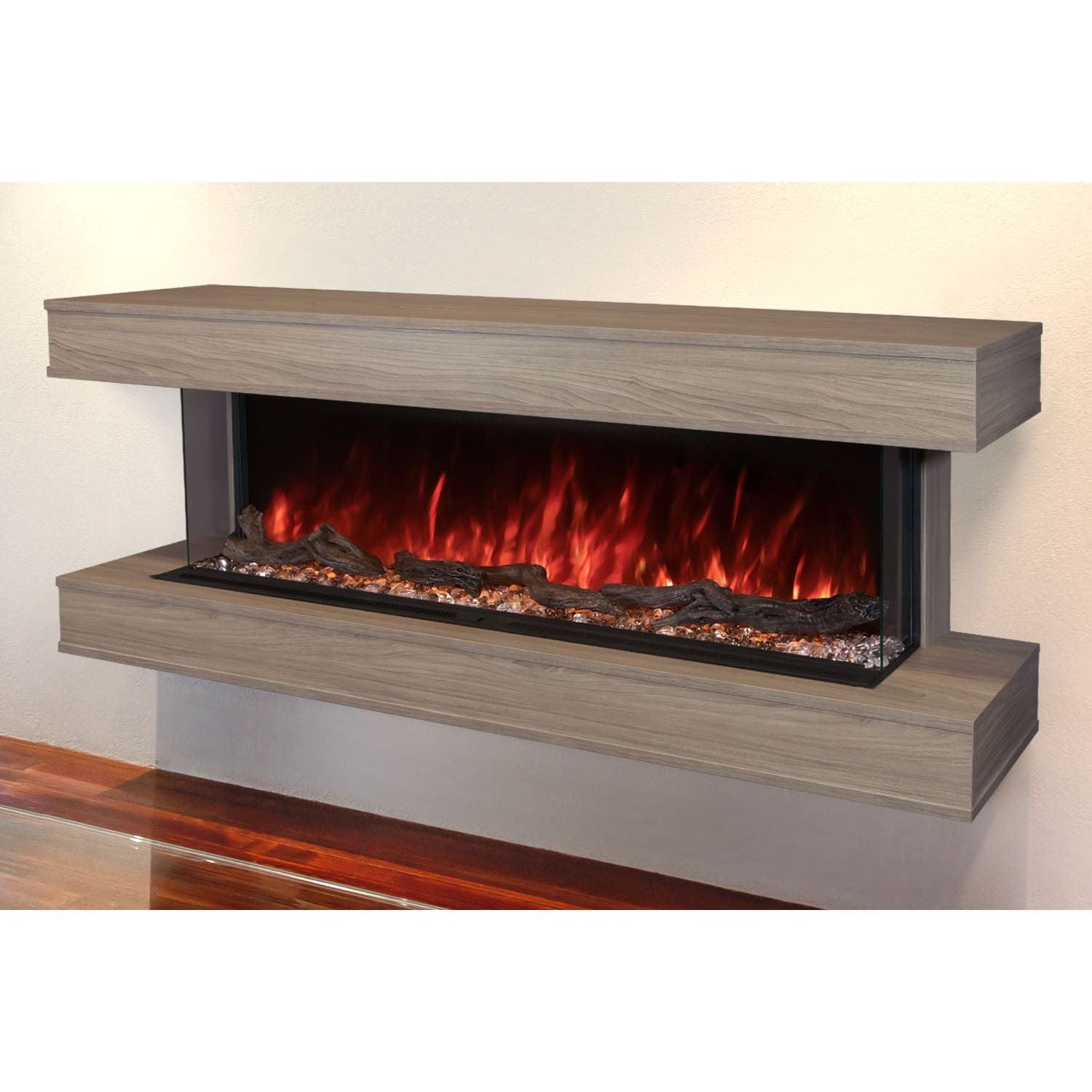 Modern Flames Landscape Pro 82'' Electric Fireplace Wall Mount Studio Suite | White Ready to Paint SAMPLE PHOTO
