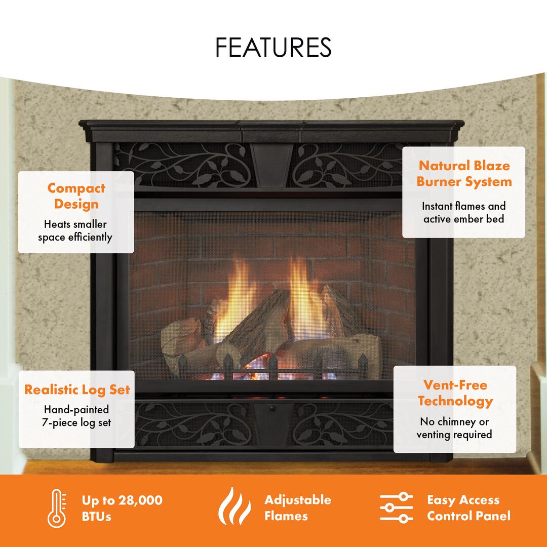 Monessen Symphony 32" Vent Free Gas Fireplace VFC32