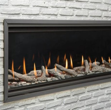 Montigo DelRay Linear DRL6013-2 Full Load Fireplace SIDE VIEW