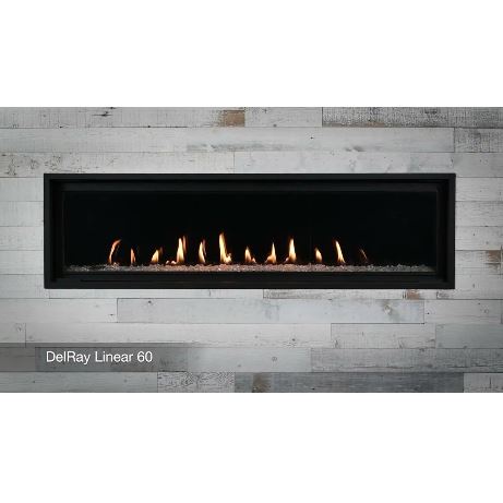 Montigo DelRay Linear DRL6013-2 Full Load Fireplace FRONT VIEW