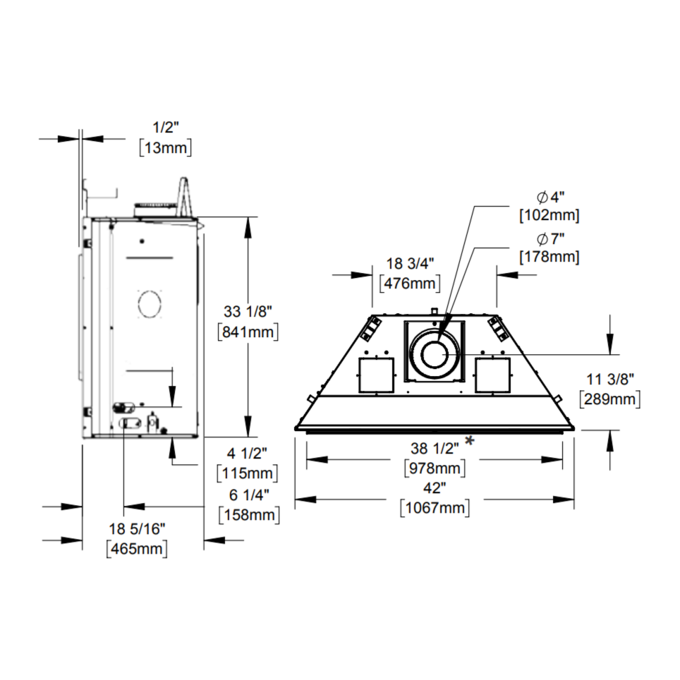 Napoleon BL42 Ascent Linear 42 Direct-Vent Gas Fireplace - BL42