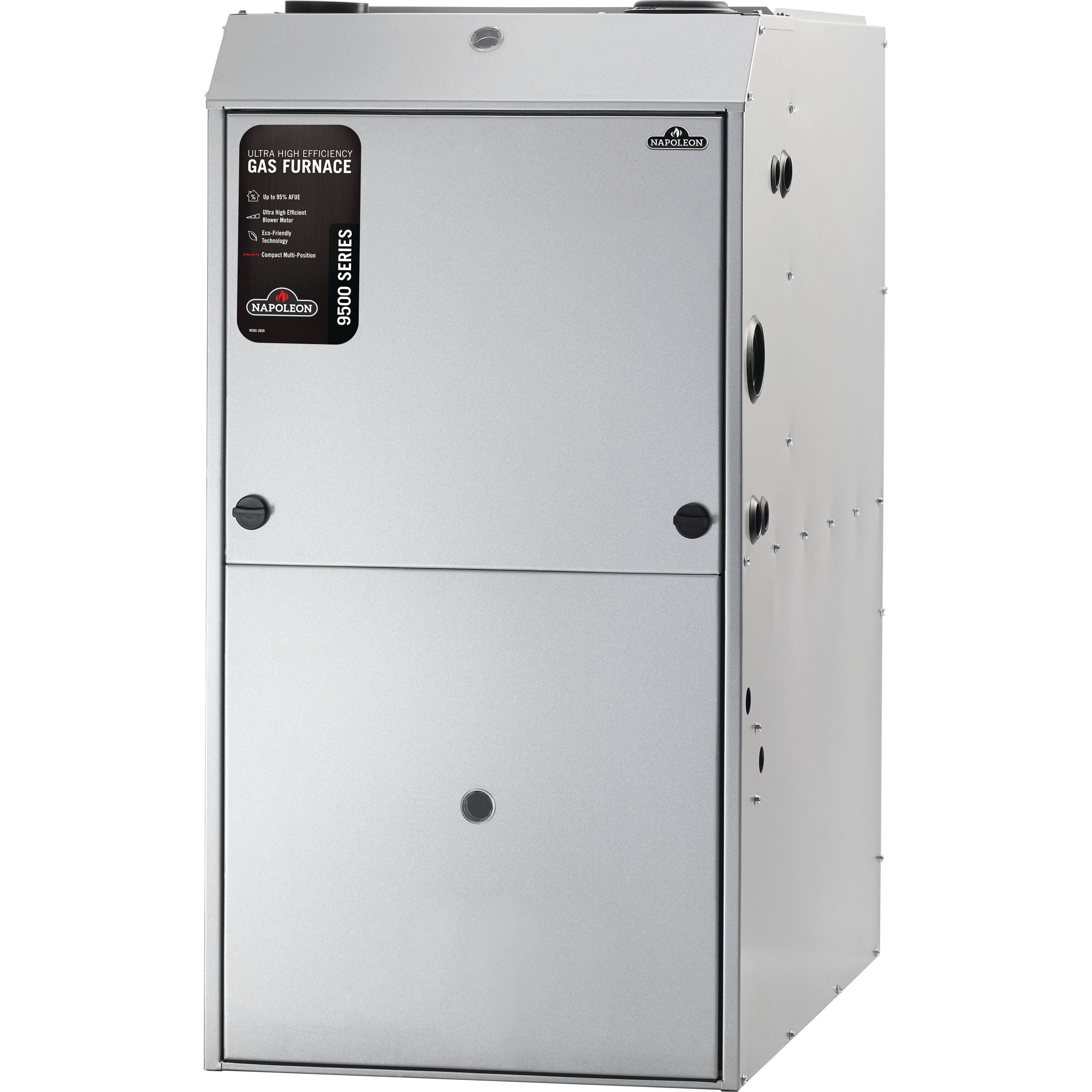 Napoleon High-Efficiency Furnace | 9500 Series Gas Furnace FRONT AND SIDE VIEW