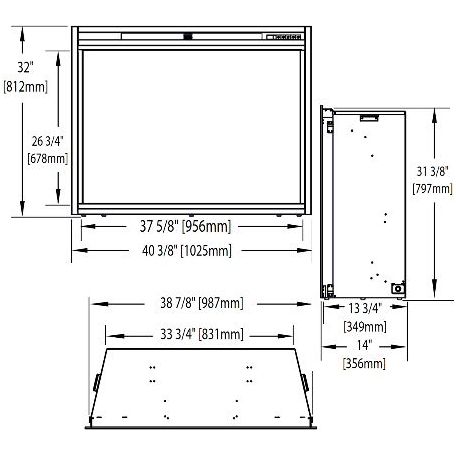 Napoleon Ascent 40 Built-In Electric Fireplace - NEFB40H 