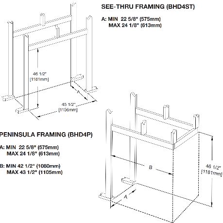 Napoleon Ascent BHD4 Peninsula Direct Vent Gas Fireplace - BHD4