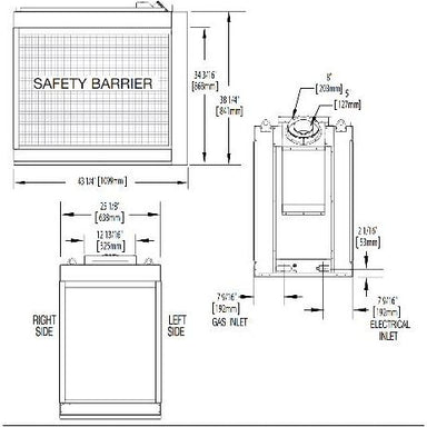 Napoleon Ascent BHD4 Peninsula Direct Vent Gas Fireplace - BHD4 SAMPLE PHOTO