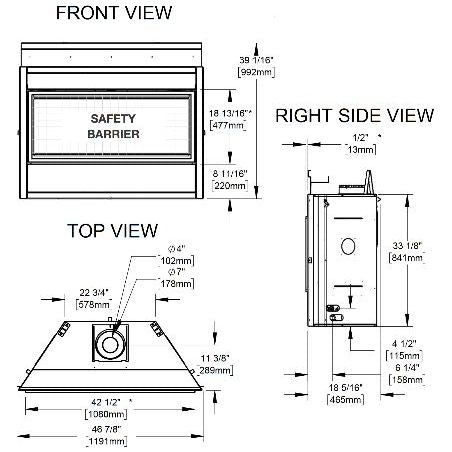 Napoleon BL46 Ascent Linear 46 Direct-Vent Gas Fireplace - BL46 