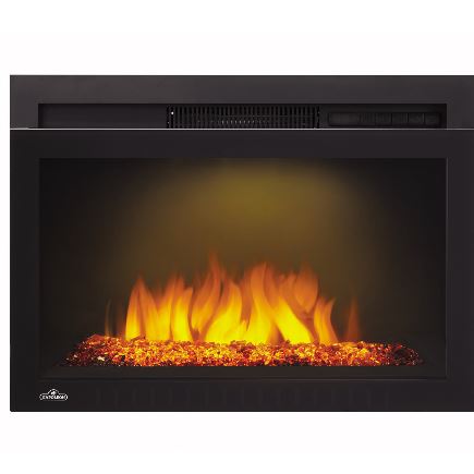 Napoleon Cinema Glass 24 Built-In Electric Fireplace - NEFB24HG-3A FRONT VIEW