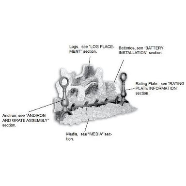 Napoleon Fiberglow 18 Inch Gas Log Set with Burner - GL18NE