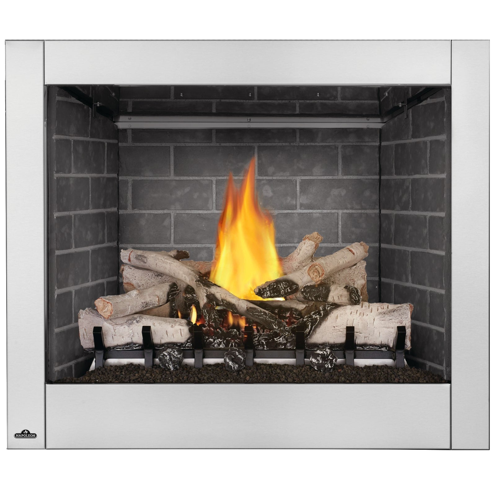 Napoleon Riverside 36 Clean Face Outdoor Gas Fireplace - GSS36CF FRONT VIEW