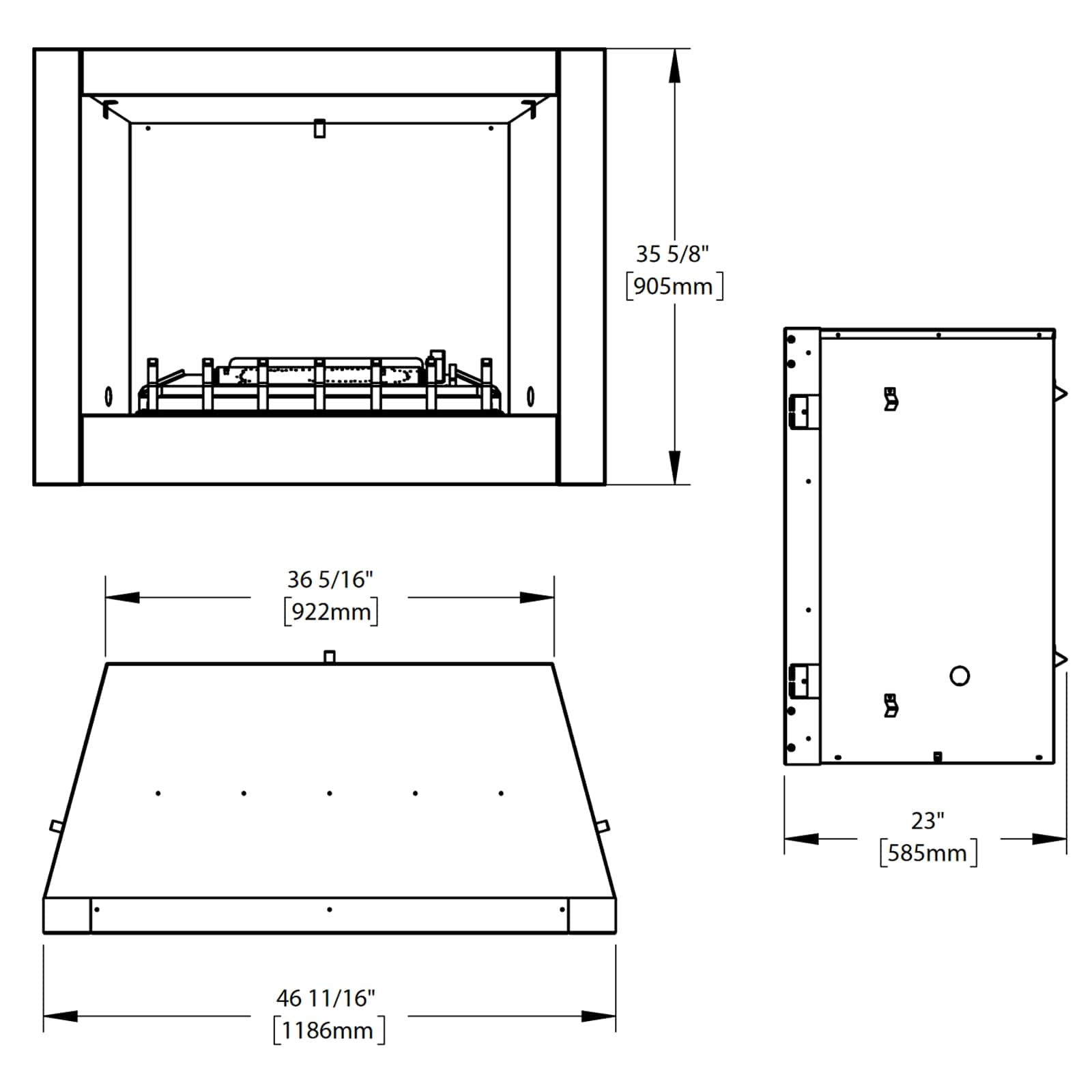 Napoleon Riverside 42 Clean Face Outdoor Gas Fireplace - GSS42CFN