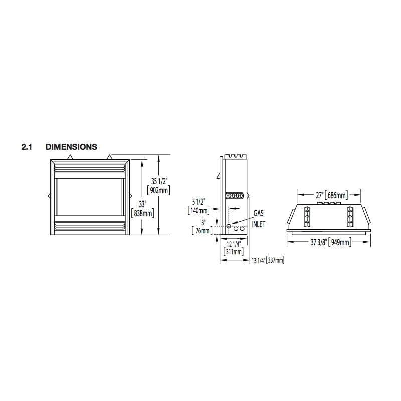 Napoleon Riverside 42 Clean Face Outdoor Gas Fireplace - GSS42CFN