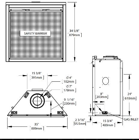 Napoleon Ascent X 36 Direct Vent Gas Fireplace - GX36 