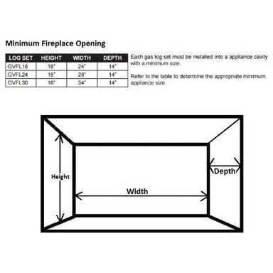 Napoleon Fiberglow 18 Inch Vent Free Gas Log Set with Burner - GVFL18