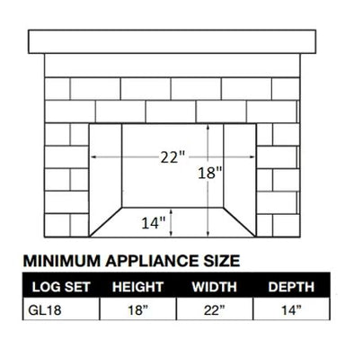 Napoleon Fiberglow 24 Inch Gas Log Set with Burner - GL24NE